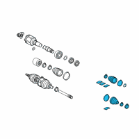 OEM Lexus Boot Kit, Front Drive Shaft, In & Outboard Diagram - 04428-0E060