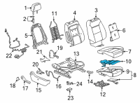 OEM 2019 Chevrolet Silverado 1500 LD Seat Cushion Heater Diagram - 84837433