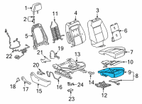 OEM Chevrolet Silverado Seat Cushion Pad Diagram - 84552595