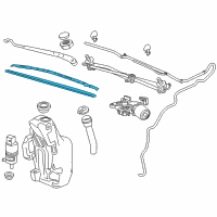 OEM 2016 Chevrolet Cruze Wiper Blade Diagram - 95161606