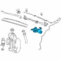 OEM 2013 Chevrolet Cruze Wiper Motor Diagram - 96893302