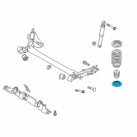 OEM Hyundai Elantra Rear Spring Pad, Lower Diagram - 55332-1R000