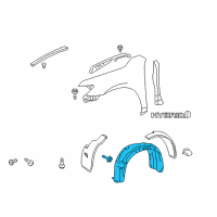 OEM 2008 Toyota Camry Fender Liner Diagram - 53876-06060