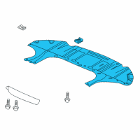 OEM GMC Underbody Shield Diagram - 23463196