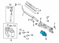 OEM Toyota Corolla Cross Wiper Motor Diagram - 85110-0A050