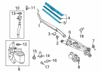 OEM Toyota Corolla Cross Wiper Blade Diagram - 85212-0A060