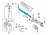 OEM Toyota Corolla Cross Wiper Arm Diagram - 85211-0A060