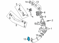 OEM Chevrolet Suburban Inlet Pipe Gasket Diagram - 55496995