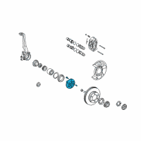 OEM 1996 Toyota Tacoma Front Hub Diagram - 43502-35160