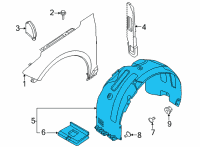 OEM 2022 Kia K5 Guard Assembly-Front WHE Diagram - 86811L3000