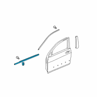 OEM 2014 Acura TL Molding, Right Front Door Diagram - 72410-TK4-A02