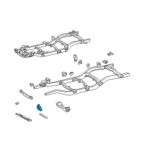 OEM 1996 Toyota Tacoma Bracket Sub-Assy, Strut Bar, LH Diagram - 57108-35090