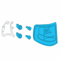 OEM 2008 Ford Explorer Sport Trac Tail Lamp Assembly Diagram - 8A2Z-13405-A