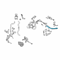 OEM 2012 Infiniti M37 Power Steering Return Hose Diagram - 49725-1MA4B