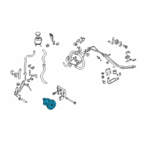 OEM 2015 Infiniti Q70L Power Steering Pump Assembly Diagram - 49110-1MC0A