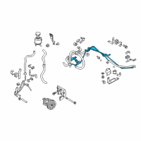 OEM 2014 Infiniti Q70 Power Steering Tube Assembly Diagram - 49726-1MC1A