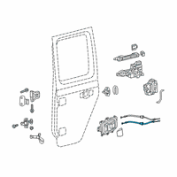 OEM 2022 Jeep Gladiator Cable-Inside Lock Cable Diagram - 68301957AA