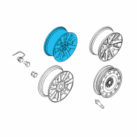 OEM 2010 Ford Flex Wheel, Alloy Diagram - 8A8Z-1007-B