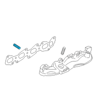 OEM 2014 Chevrolet Cruze Exhaust Manifold Stud Diagram - 55566152