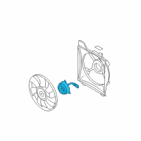 OEM Hyundai Accent Motor-Radiator Cooling Fan Diagram - 25386-1E100