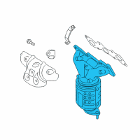 OEM 2014 Kia Cadenza Exhaust Manifold Catalytic Assembly, Left Diagram - 285103CCI0