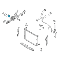 OEM Hyundai Gasket-Thermostat Housing Diagram - 25652-3C660