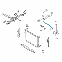 OEM 2011 Hyundai Genesis Hose-Radiator To Reservoir Diagram - 25451-3M000