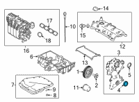 OEM 2017 Nissan Rogue Seal-Oil, Crankshaft Front Diagram - 13510-4BA0A