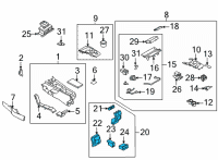 OEM Nissan Rogue Finisher-Console Box Diagram - 96930-6RB3A