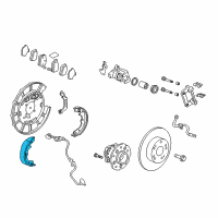 OEM 2013 Acura MDX Shoe A, Parking Brake Diagram - 43153-STX-A01