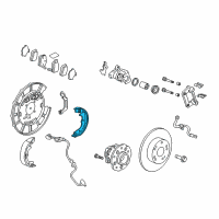 OEM 2015 Honda Pilot Shoe B, Passenger Side Parking Brake Diagram - 43154-STX-A01