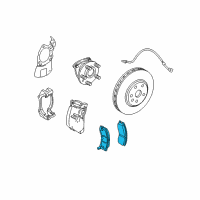 OEM 2005 Cadillac SRX Front Pads Diagram - 19122384