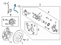 OEM 2021 Hyundai Elantra Hose-Rear Wheel LH Diagram - 58737-AA600