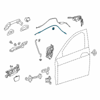 OEM 2013 Honda Accord Cable, Rear Front Door Lock Diagram - 72133-T2A-A01