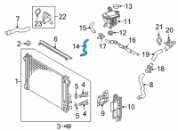 OEM Toyota Prius By-Pass Hose Diagram - 16261-37230