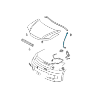 OEM 2006 Scion xA Support Rod Diagram - 53440-52020