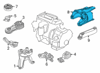 OEM 2022 Honda CR-V Mounting Rubber Assembly-, Transmission Diagram - 50850-TMB-H53