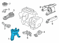 OEM 2022 Honda CR-V Mounting, Engine Side Diagram - 50820-TPG-A51