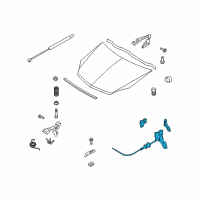 OEM Saturn Cable, Hood Primary Latch Release Diagram - 24465306