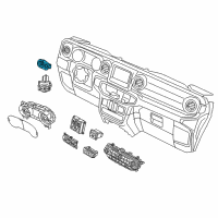 OEM 2020 Jeep Wrangler Headlamp Diagram - 68292842AC