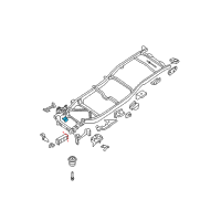 OEM 2008 Nissan Frontier Bracket-Differential Mounting, Front RH Diagram - 50332-7S031