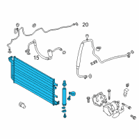 OEM 2012 Nissan Leaf Condenser & Liquid Tank Assy Diagram - 92100-3NA0A