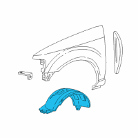 OEM 2001 Ford Explorer Sport Trac Fender Liner Diagram - 1L5Z-16055-BA