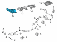 OEM Toyota Corolla Cross Heat Shield Diagram - 58151-0A040