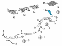 OEM Toyota Corolla Cross Rear Bracket Diagram - 17576-F2040