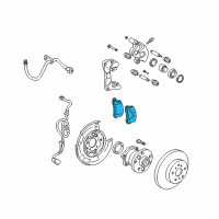 OEM 1996 Toyota Celica Rear Pads Diagram - 04466-32050