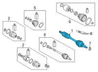 OEM 2022 Hyundai Elantra Shaft Assembly-Drive, RH Diagram - 49501-AB200