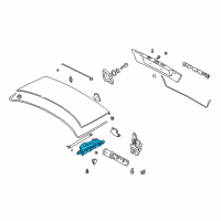 OEM 2000 BMW 740iL Left Trunk Lid Hinge Diagram - 41-62-8-221-197