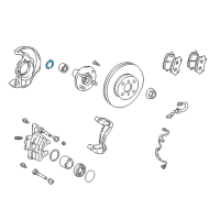 OEM 2006 Pontiac Vibe Bearing Snap Ring Diagram - 94843479