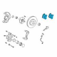 OEM 2004 Pontiac Vibe Front Pads Diagram - 88972092